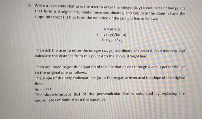Solved 1. Write a Java code that asks the user to enter the | Chegg.com