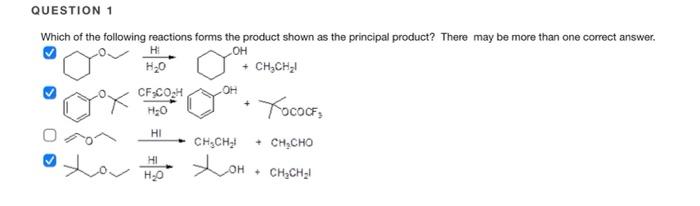 Solved Which of the following reactions forms the product | Chegg.com