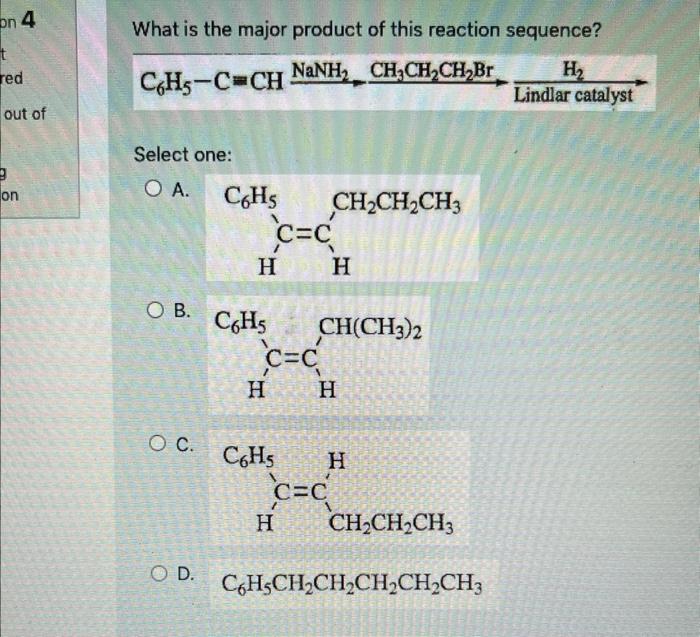 What is the major product of this reaction sequence?
\[
\mathrm{C}_{6} \mathrm{H}_{5}-\mathrm{C}=\mathrm{CH} \stackrel{\mathr