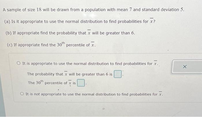 Solved A sample of size 18 will be drawn from a population | Chegg.com