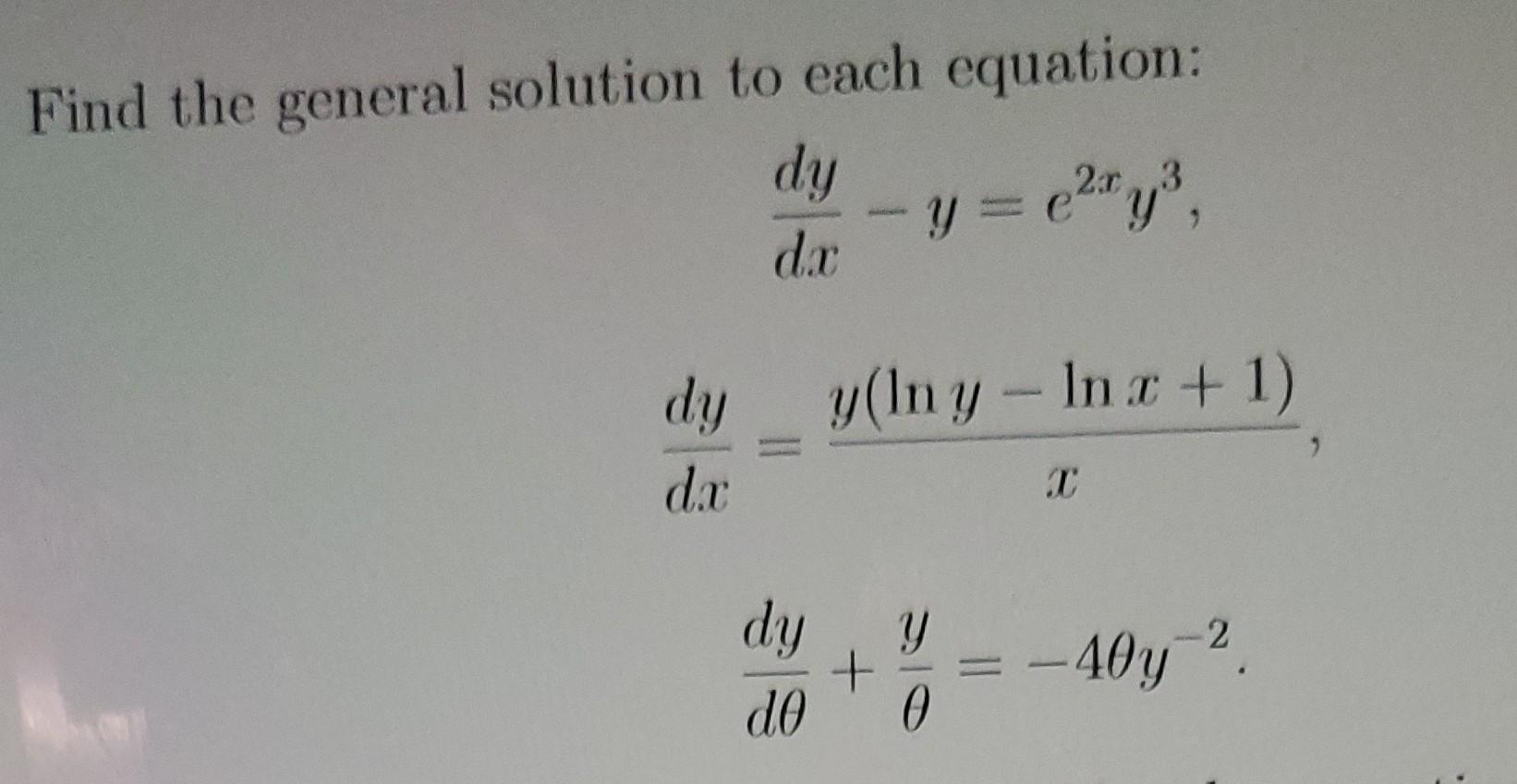 the general solution of differential equation dy dx x y xy