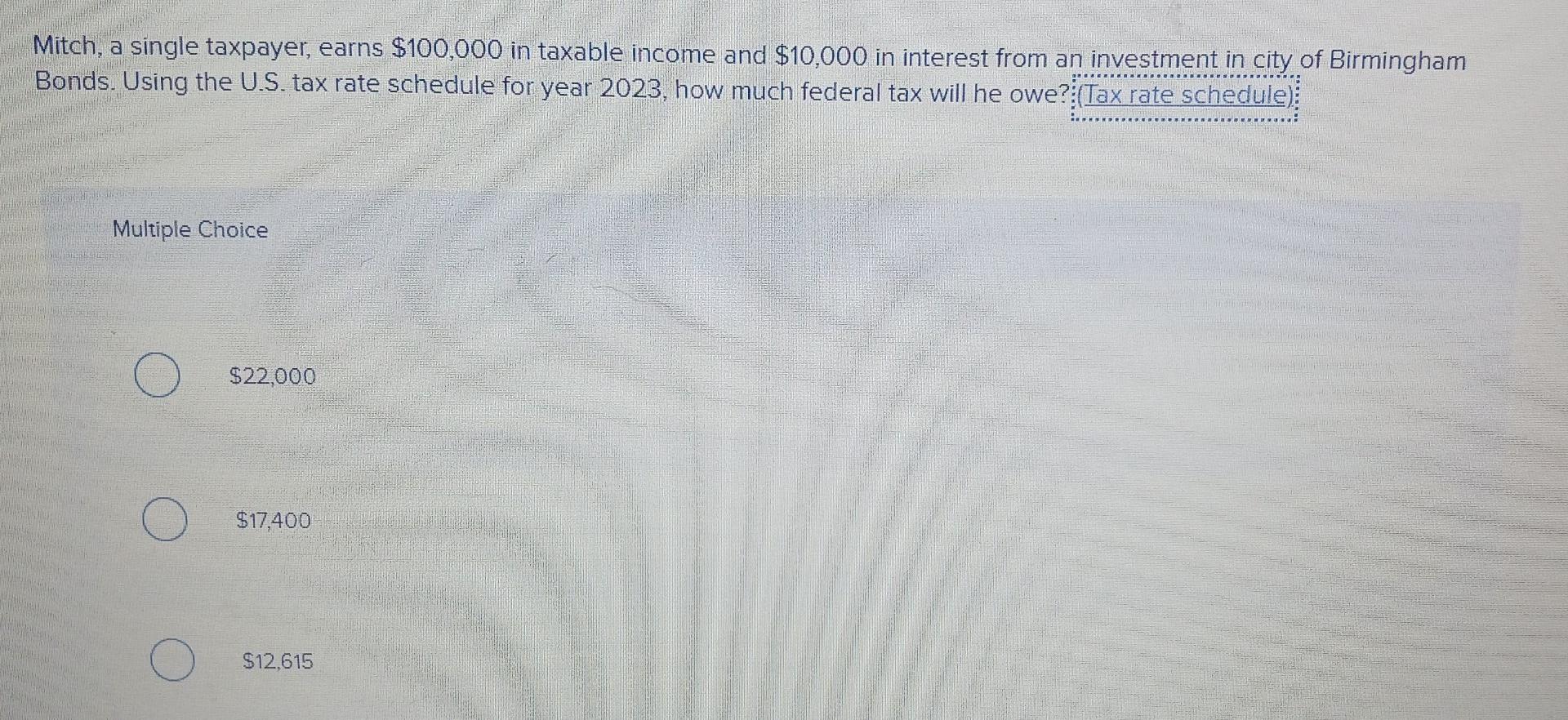 Solved Mitch, a single taxpayer, earns 100,000 in taxable