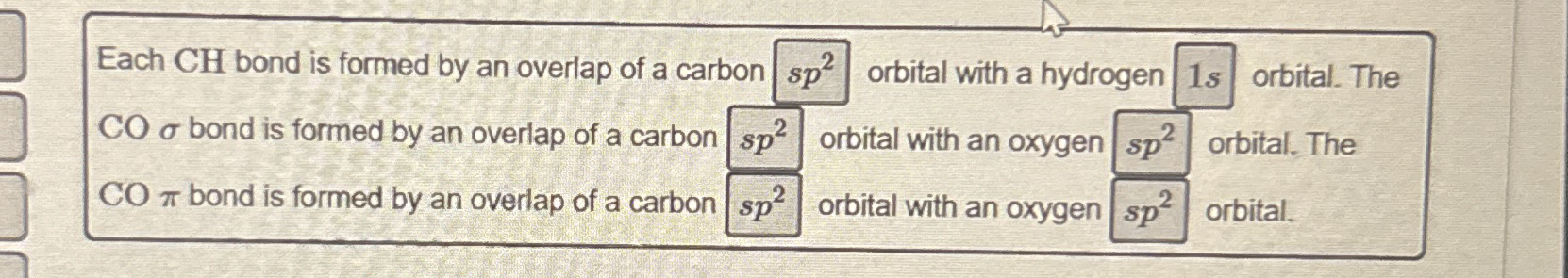 Solved Each CH bond is formed by an overlap of a carbon | Chegg.com