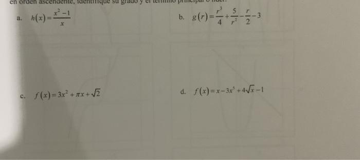 Solved Determine if each of the following functions is a | Chegg.com