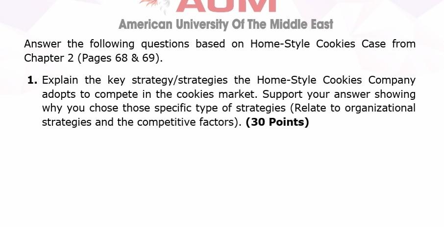 home style cookies case study questions and answers