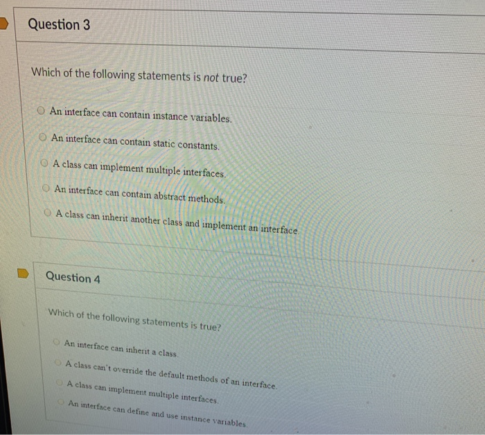 Which Of The Following Statements About Interfaces Is Not True?