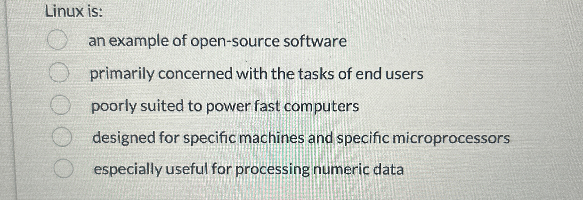 Solved Linux isan example of opensource softwareprimarily
