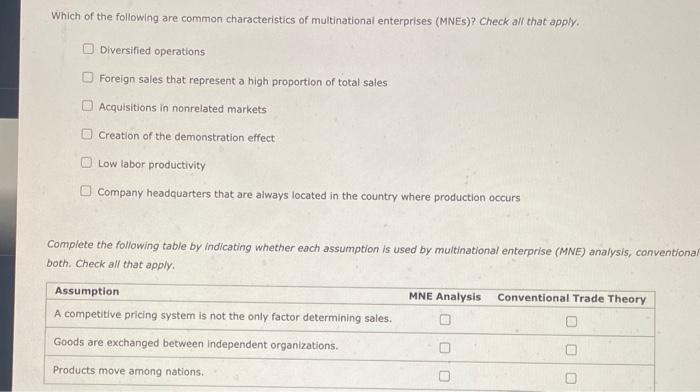 Which of the following are common characteristics of | Chegg.com