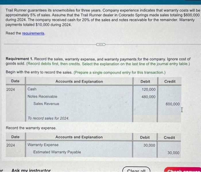 Solved Trail Runner guarantees its snowmobiles for three