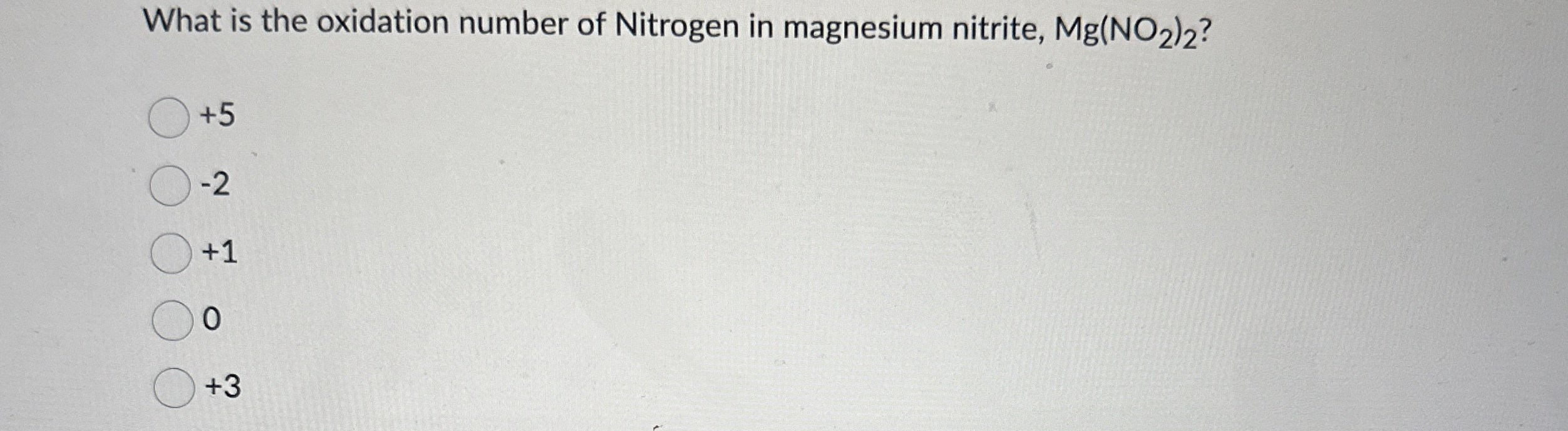 Solved What is the oxidation number of Nitrogen in magnesium