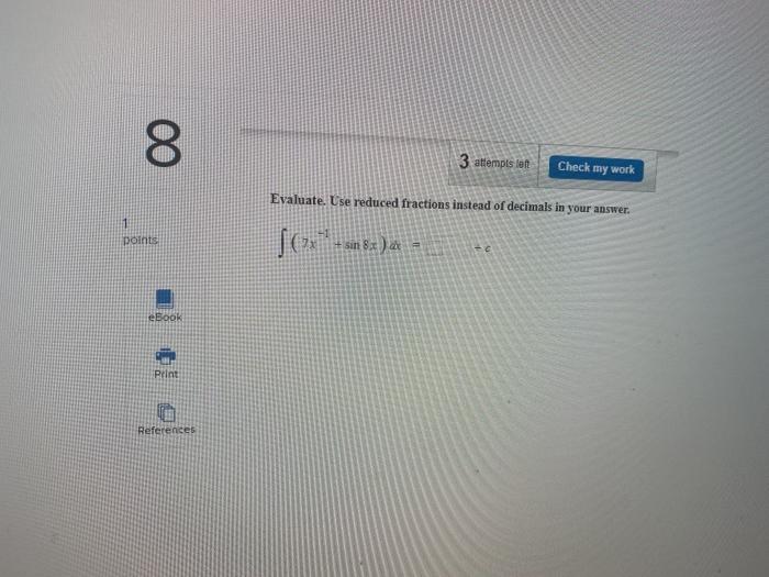Solved 6 3 attempts left Check my work Find the general | Chegg.com