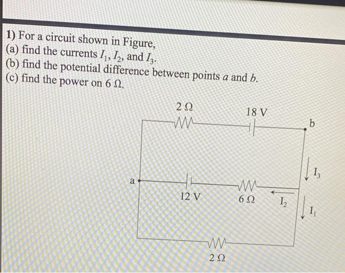 Solved 1) For a circuit shown in Figure, (a) find the | Chegg.com