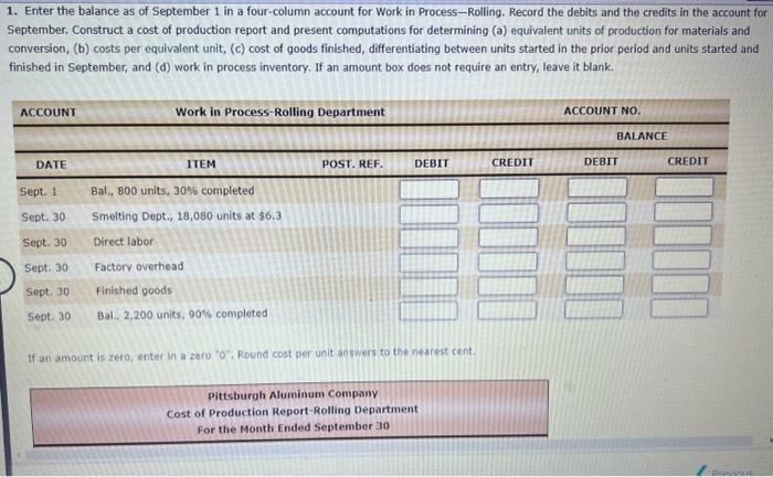 Solved Work in Process Account Data for Two Months; Cost of | Chegg.com