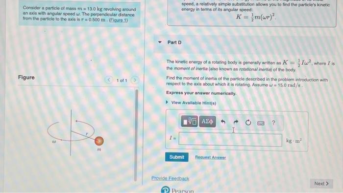 Solved Consider A Particle Of Mass M=13.0 Kg Revolving | Chegg.com