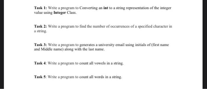 Solved Task 1: Write a program to Converting an int to a | Chegg.com