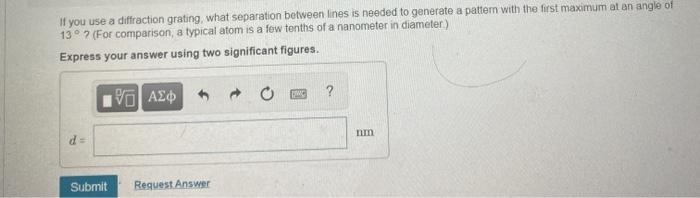 Solved Suppose you want to produce a diffraction pattern | Chegg.com