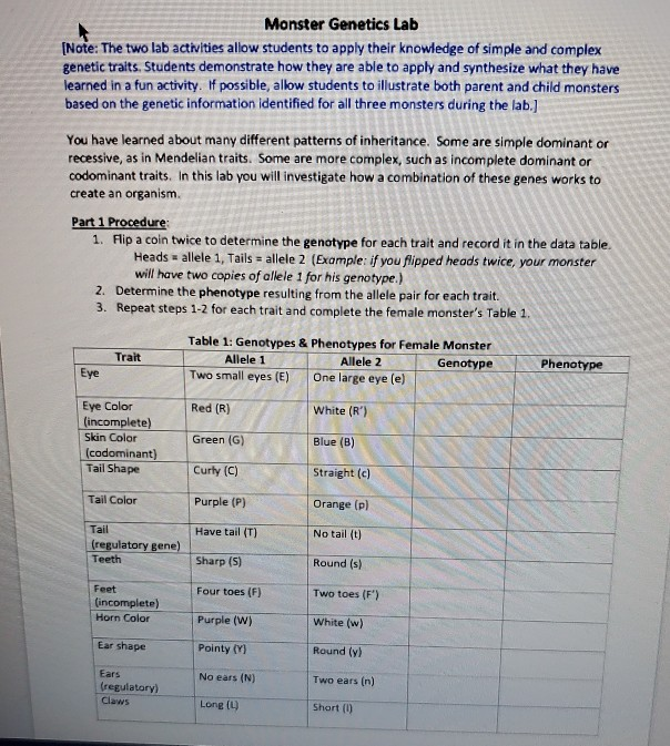 lab mouse genetics (two traits) assignment lab report active