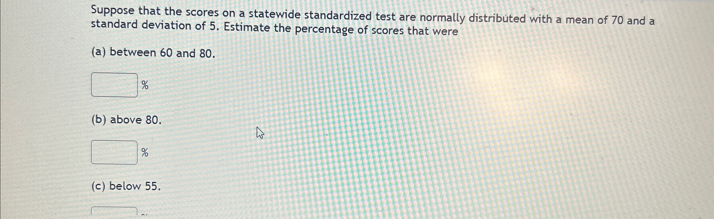 Solved Suppose that the scores on a statewide standardized | Chegg.com