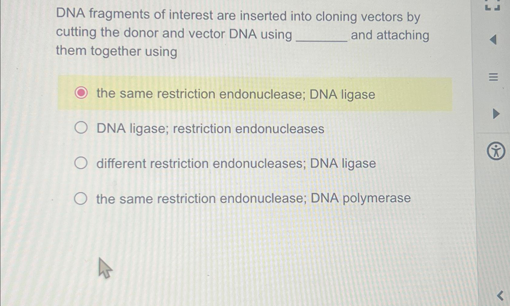 Solved DNA Fragments Of Interest Are Inserted Into Cloning | Chegg.com