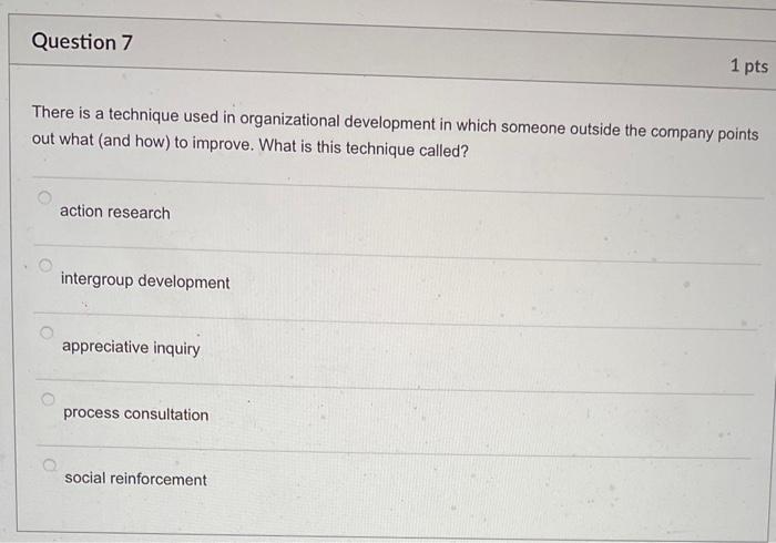 Solved There is a technique used in organizational | Chegg.com