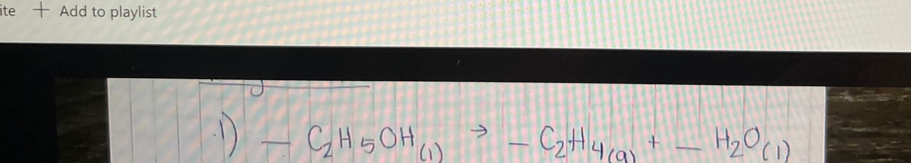 Solved -C2H5OH(1)→-C2H4(a)+H2O(1)B | Chegg.com