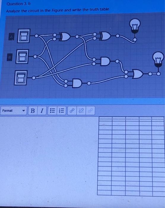 Solved Question 3.b Analyze the circuit in the Figure and | Chegg.com