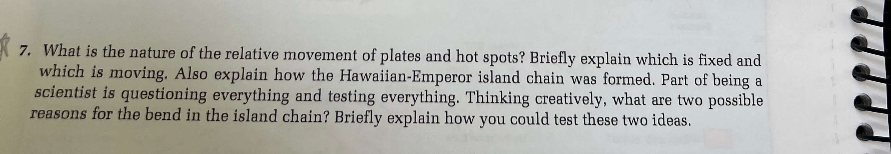 Solved What is the nature of the relative movement of plates | Chegg.com