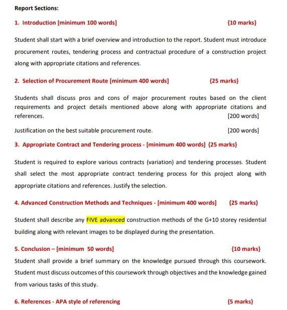 Solved Task 1: Report Sections (95 Marks) Assume that you're | Chegg.com