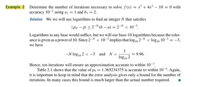 Solved Example 2 Determine the number of iterations | Chegg.com