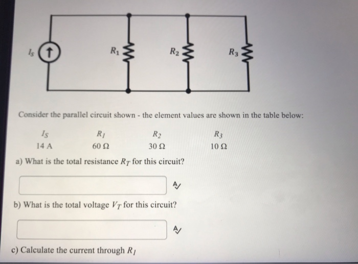 Parallel Circuit Calculator R1 R2 R3 Solved w Is ( R1 R2 R3 Consider the parallel circuit shown - | Chegg.com