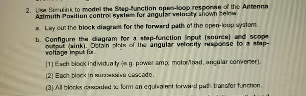 Solved 2. Use Simulink to model the Step-function open-loop | Chegg.com