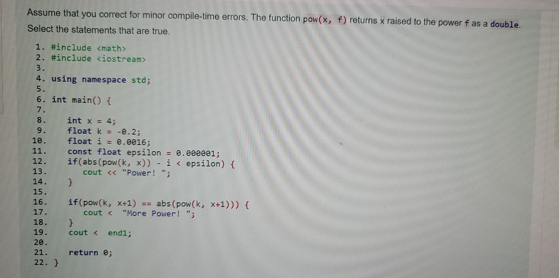 Solved Assume that you correct for minor compile-time | Chegg.com