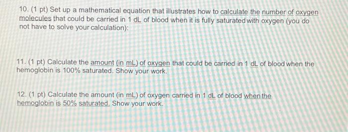 Solved Part 2: Hemoglobin (Hb) Values and Their Effect on | Chegg.com