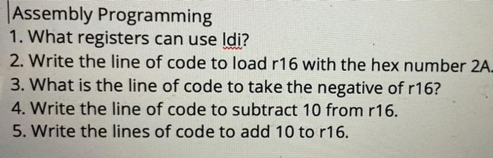 Solved Assembly Programming 1. What registers can use idi? | Chegg.com