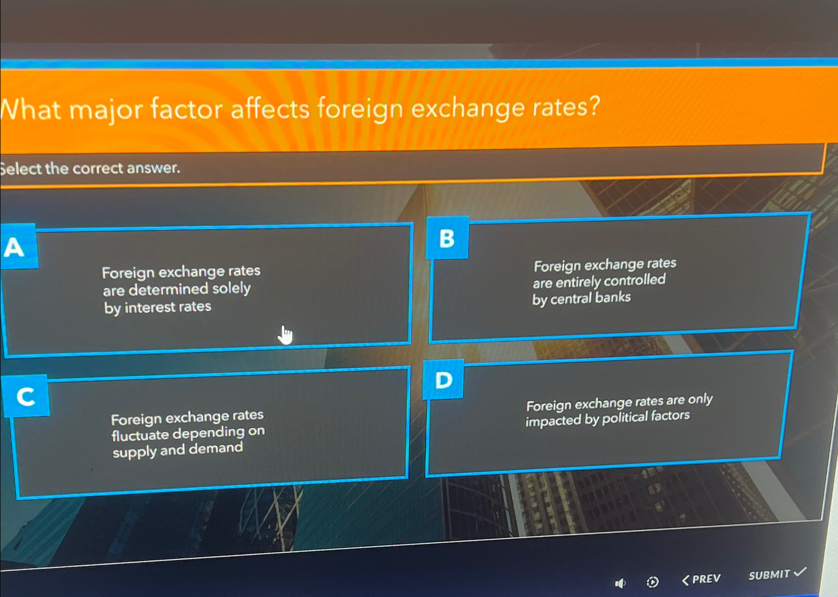 Solved What major factor affects foreign exchange | Chegg.com