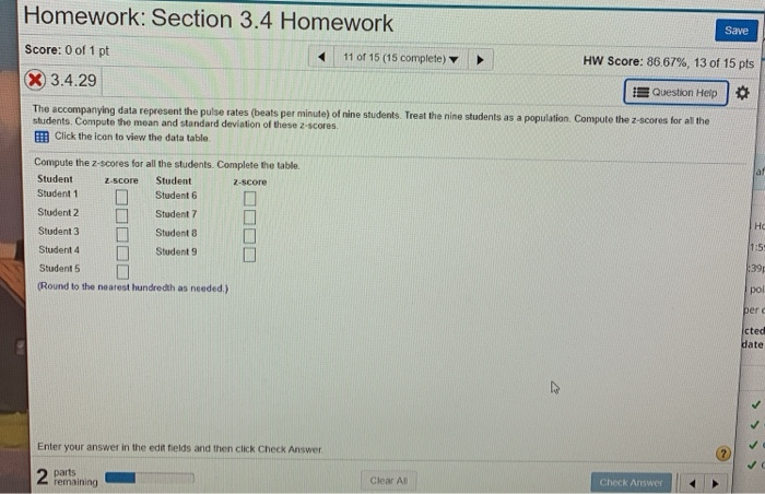 Solved Save Homework: Section 3.4 Homework Score: 0 of 1 pt | Chegg.com