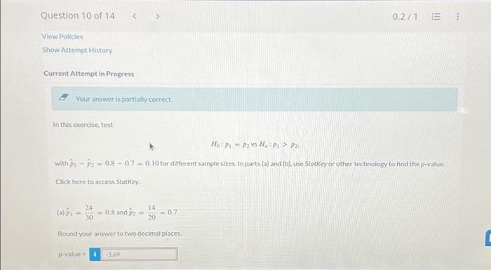 Solved Question 10 of 14 View Policies Show Attempt History | Chegg.com