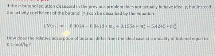 Solved The surface tension of an aqueous solution of | Chegg.com