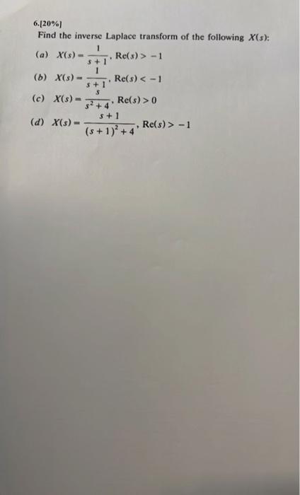 laplace transform of x(t)