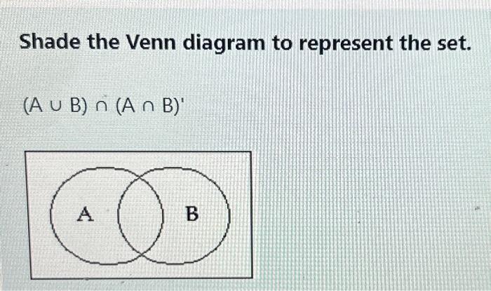 Solved Shade The Venn Diagram To Represent The Set. | Chegg.com