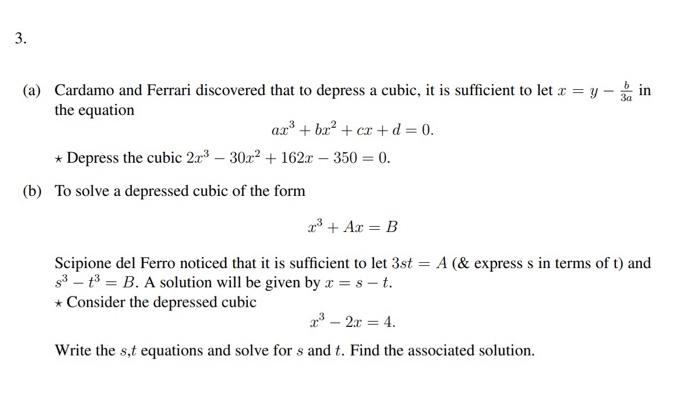 Solved (a) Cardamo and Ferrari discovered that to depress a | Chegg.com