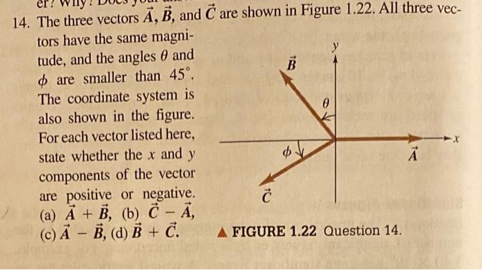 Solved 4. The Three Vectors A,B, And C Are Shown In Figure | Chegg.com