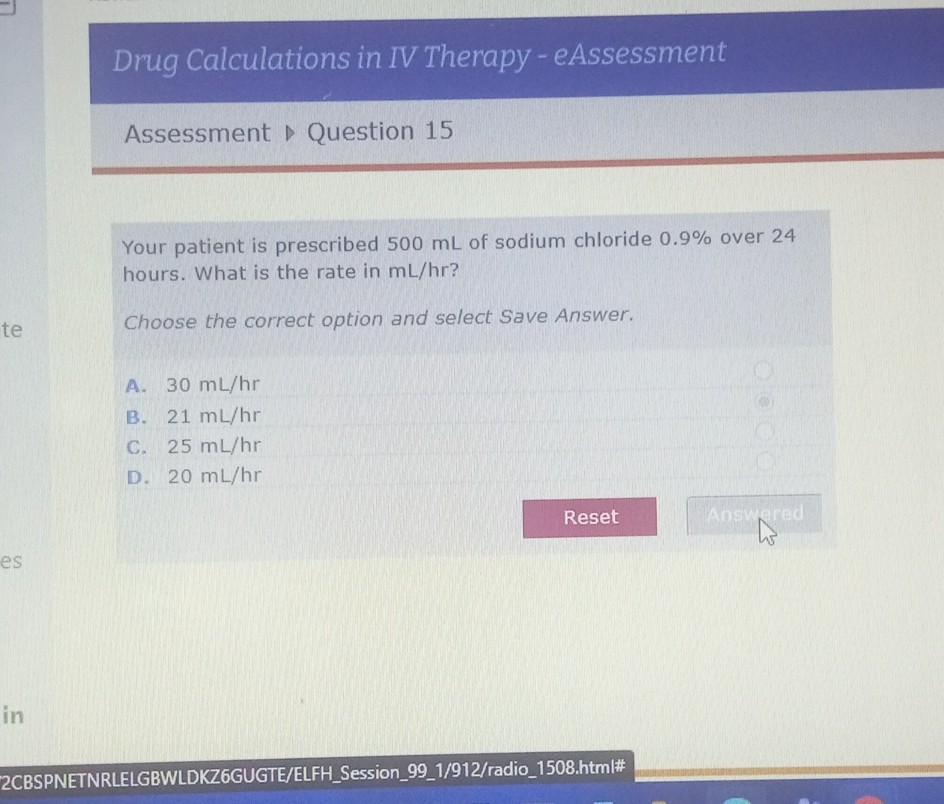 Solved Your Patient Is Prescribed 500 Ml Of Sodium Chloride