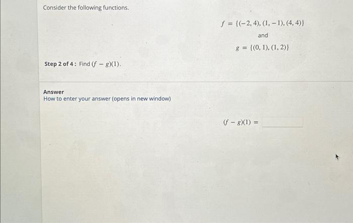 Solved Consider The Following Functions. | Chegg.com