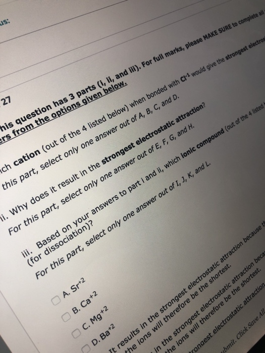 Solved Us 27 His Question Has 3 Parts I Ii And Iii Chegg Com