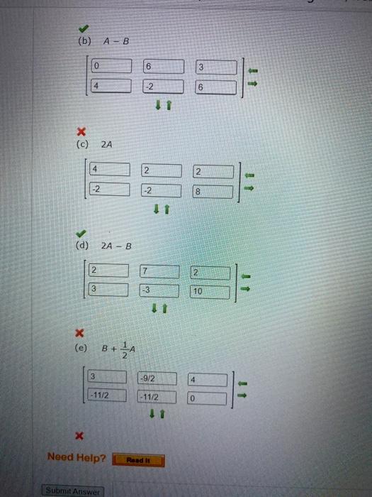 Solved Find, If Possible, A + B, A - B, 2A, 2A – B, And B + | Chegg.com