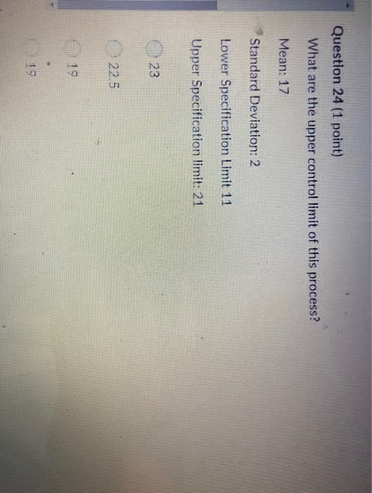 Solved 8 Question 22 (1 point) Which Quality tool is used to | Chegg.com