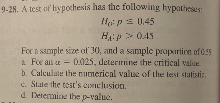 chapter 9 hypothesis testing answers