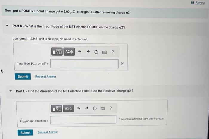 Solved Learning Goal: Coulomb's Law, Electric Fields, And | Chegg.com