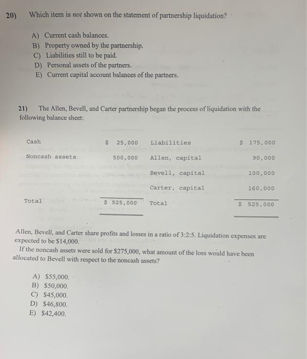 solved-20-which-item-is-not-shown-on-the-statement-of-chegg